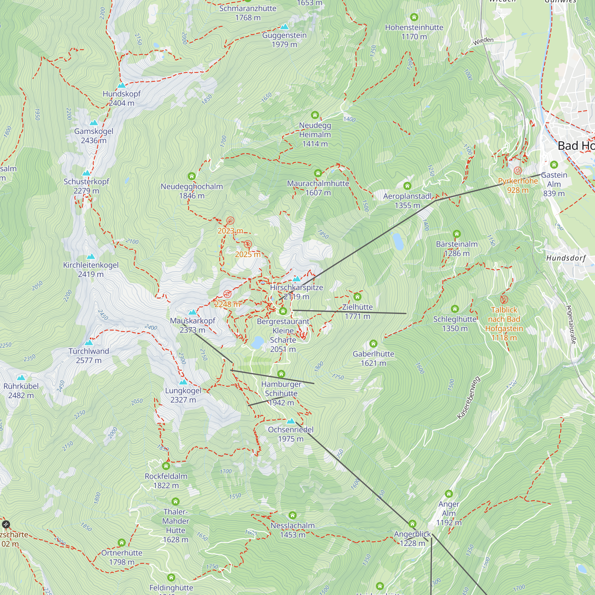 Starthütte map
