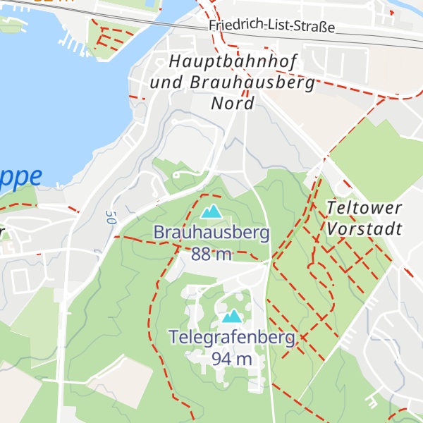 Map of Brauhausberg
