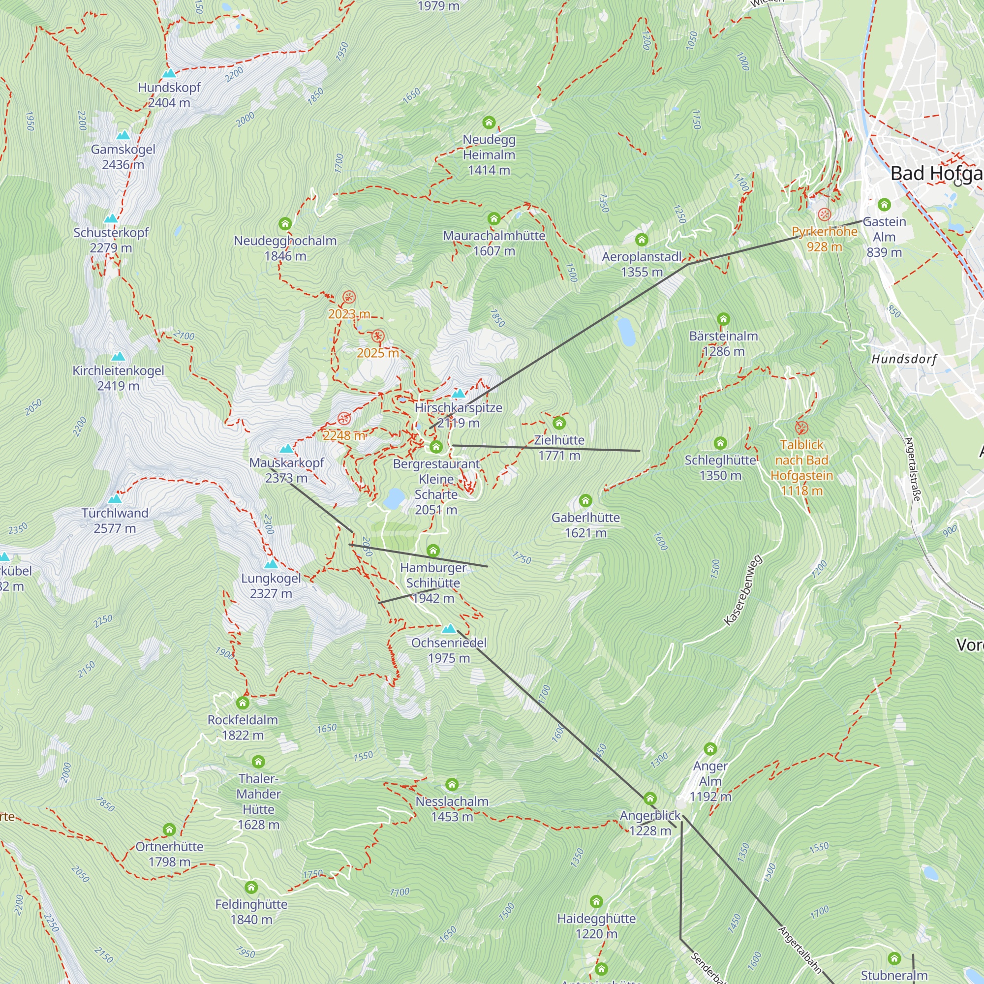 Hofgasteiner Haus map