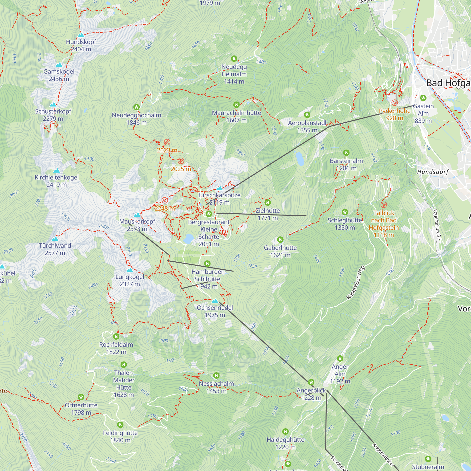 Hofgasteiner Haus map