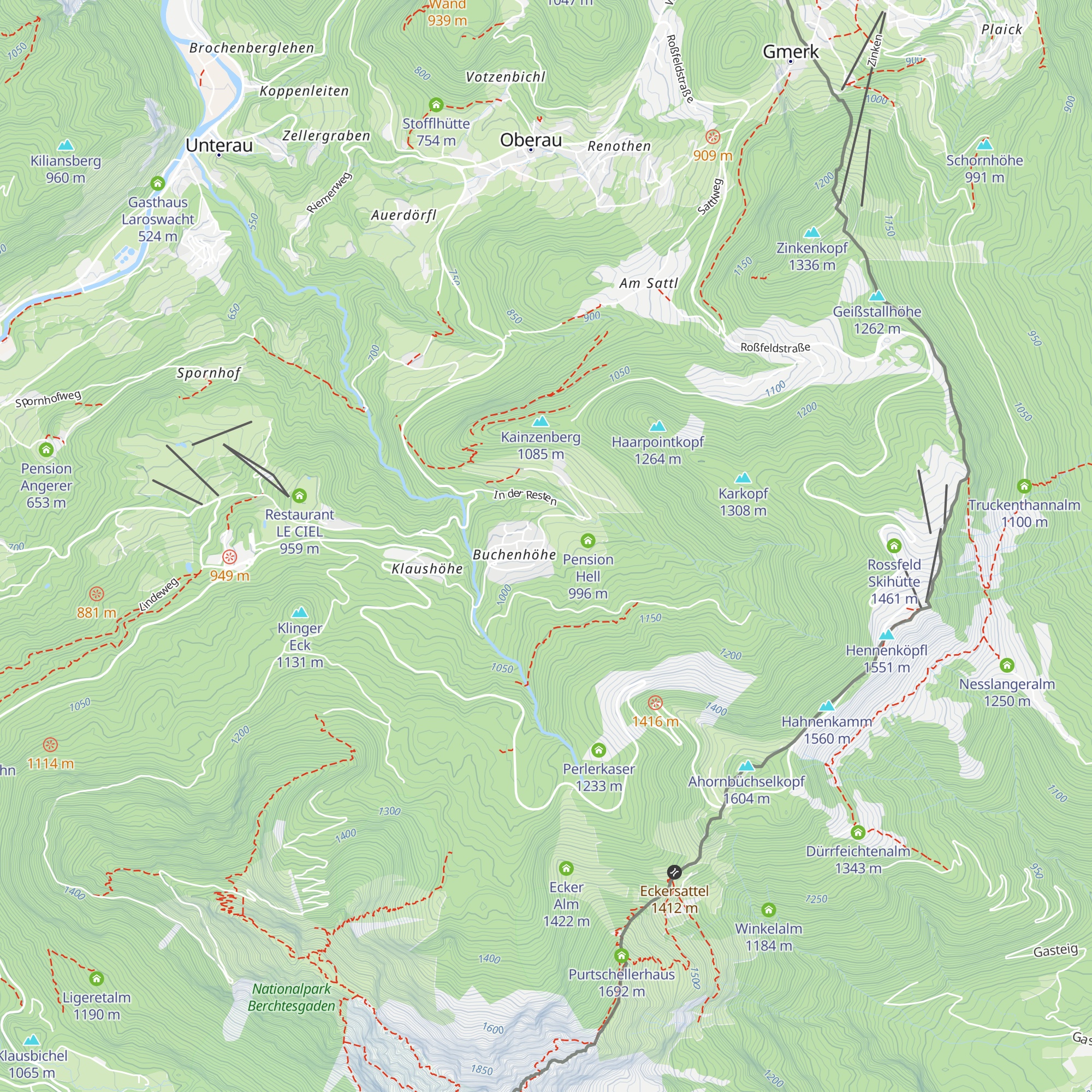 Berghütte Holzkäfer map