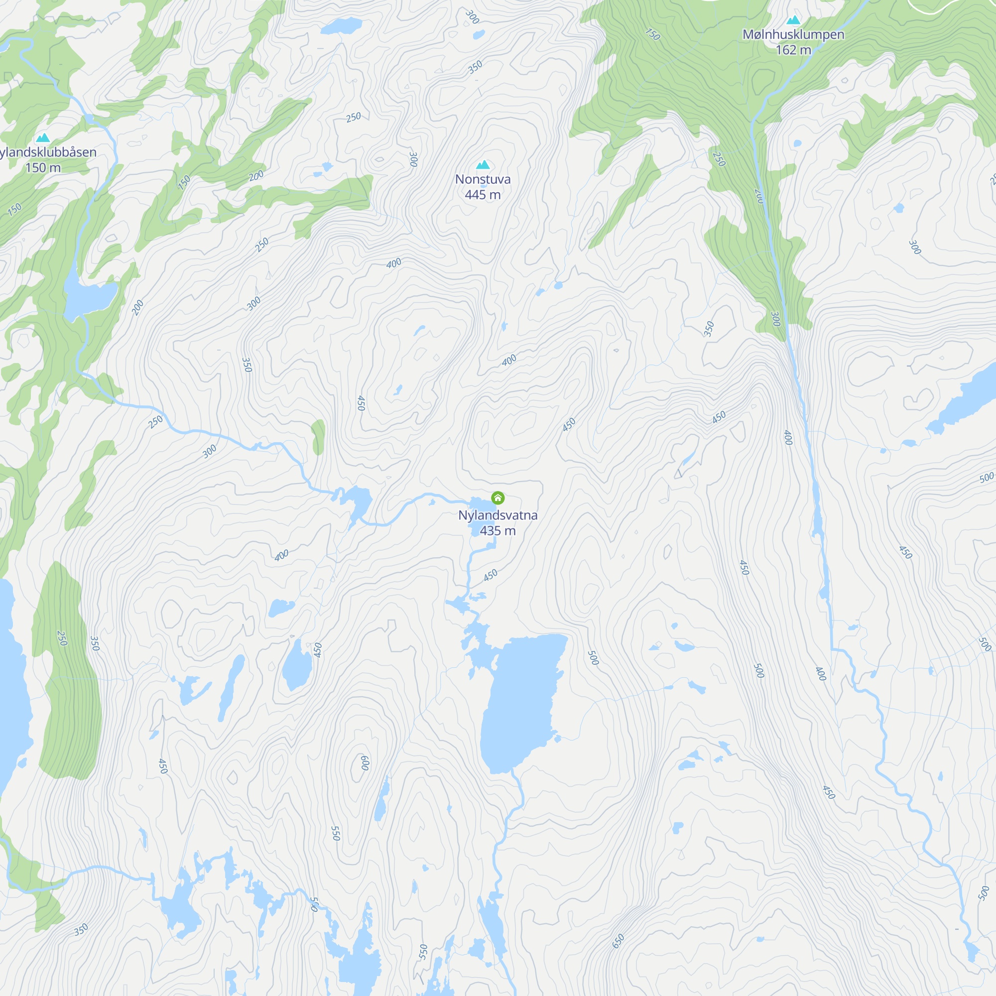 Nylandsvatna map