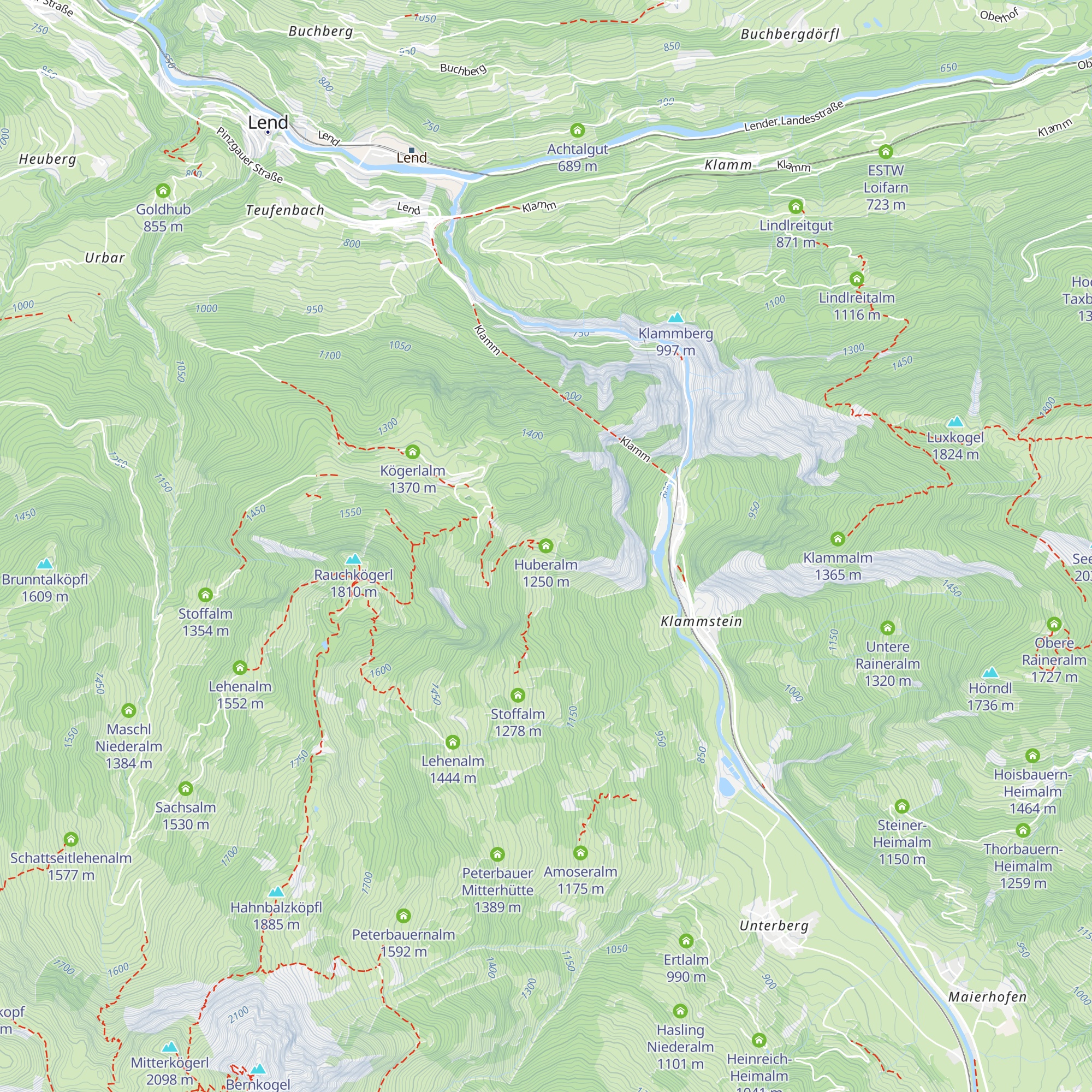 Huberalm map