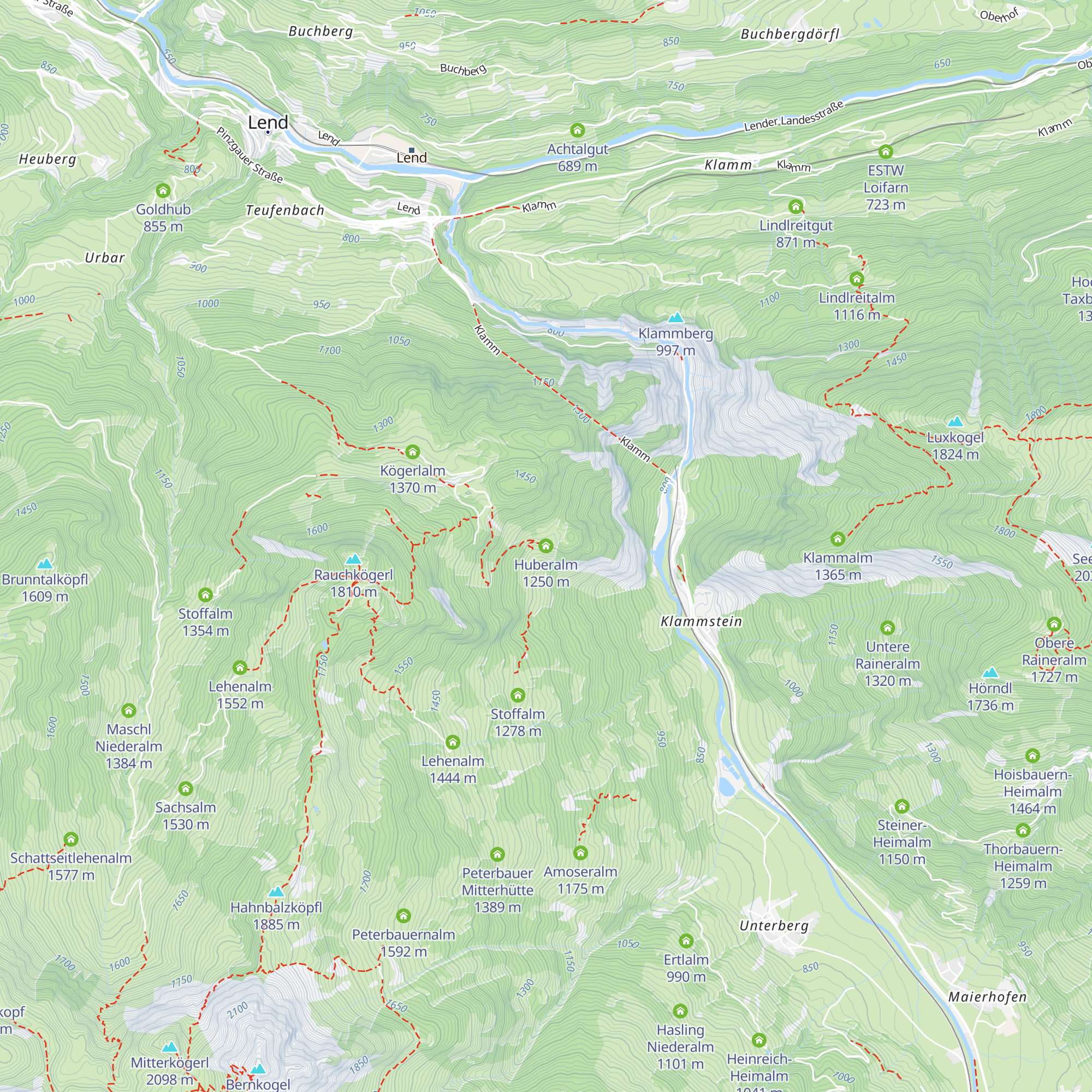 Huberalm map