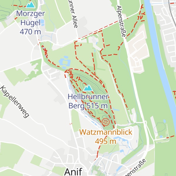 Map of Hellbrunner Berg