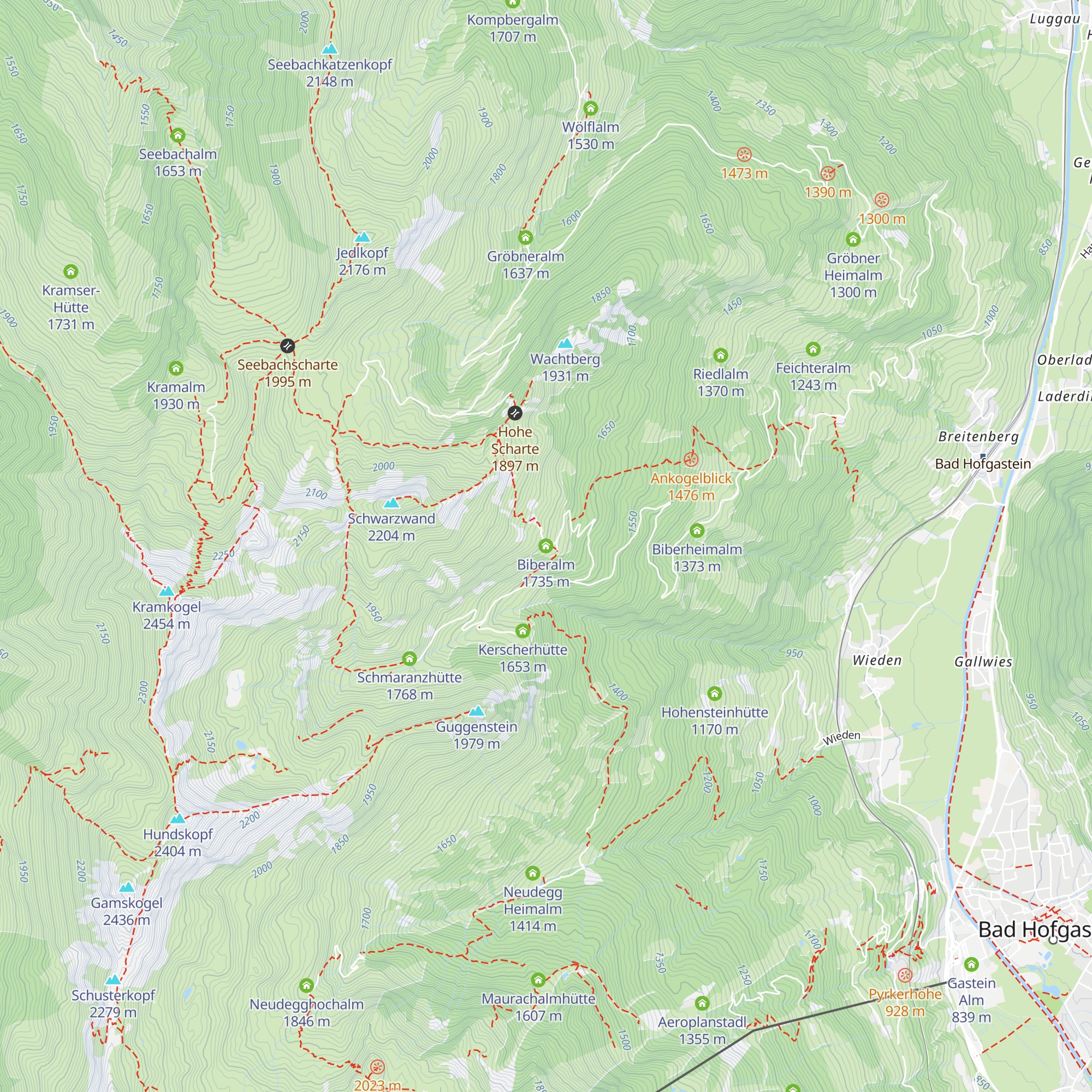 Biberalm map
