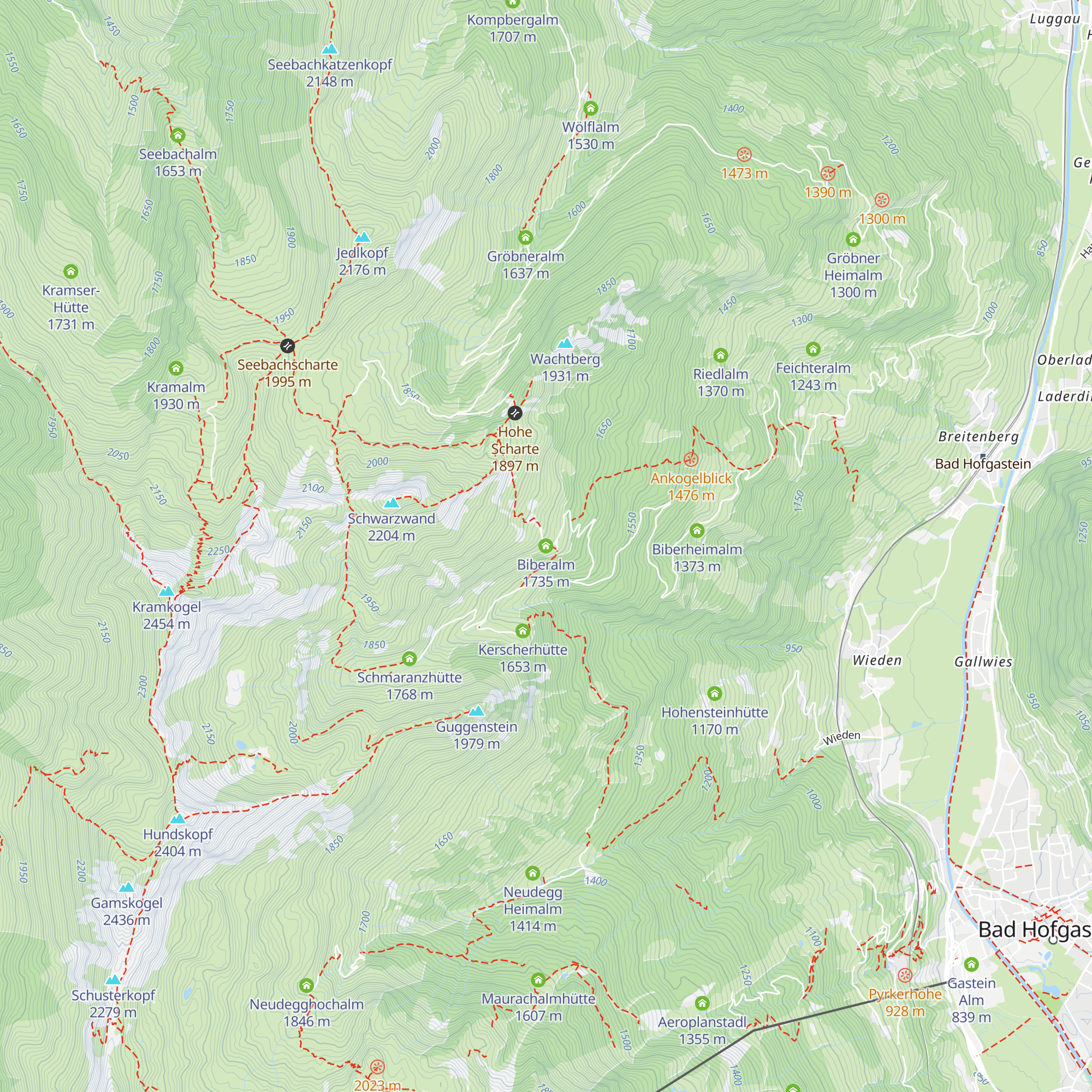 Biberalm map