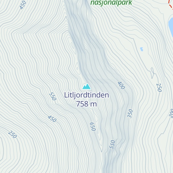 Map of Litljordtinden