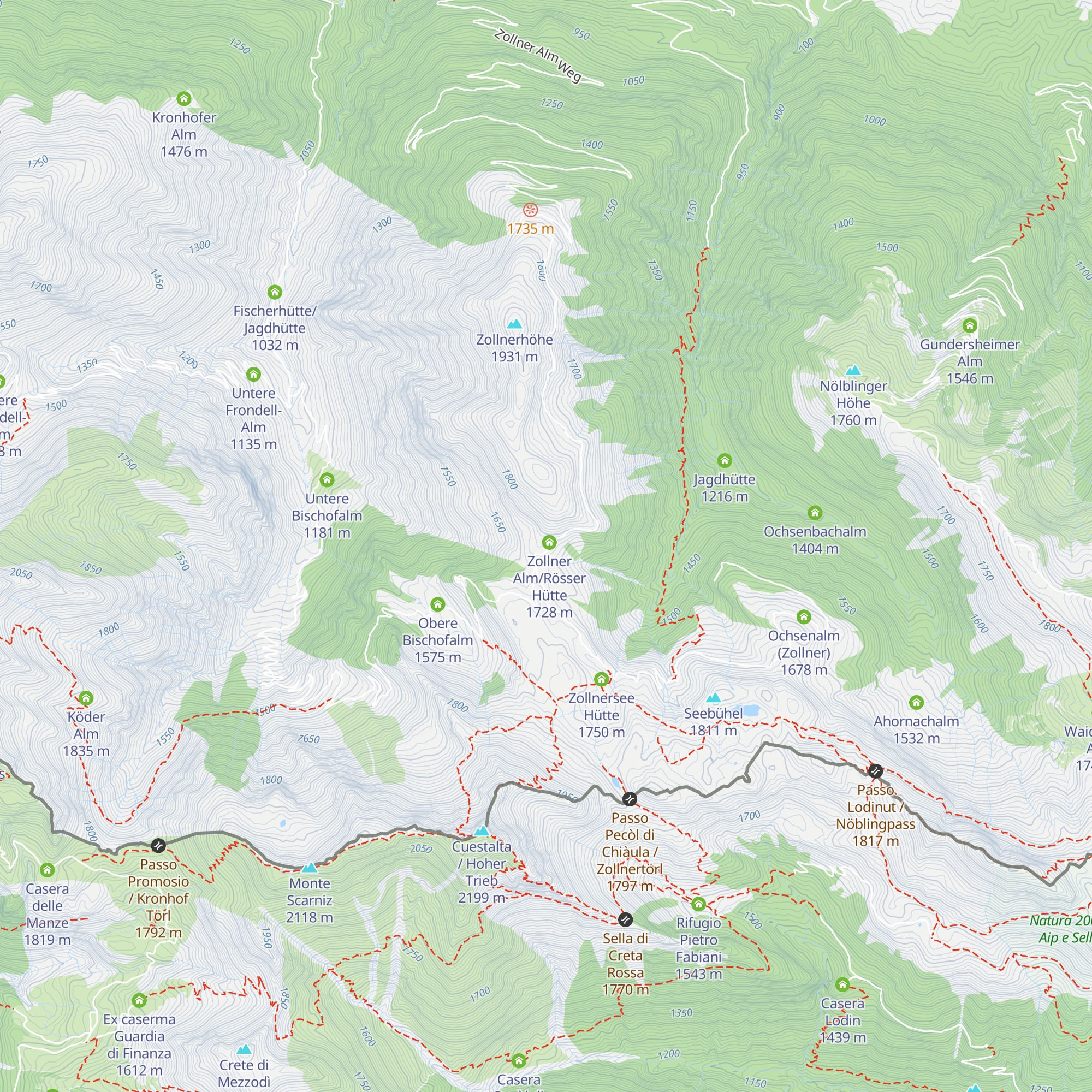 Zollneralm map