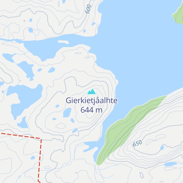 Map of Gierkietjåalhte