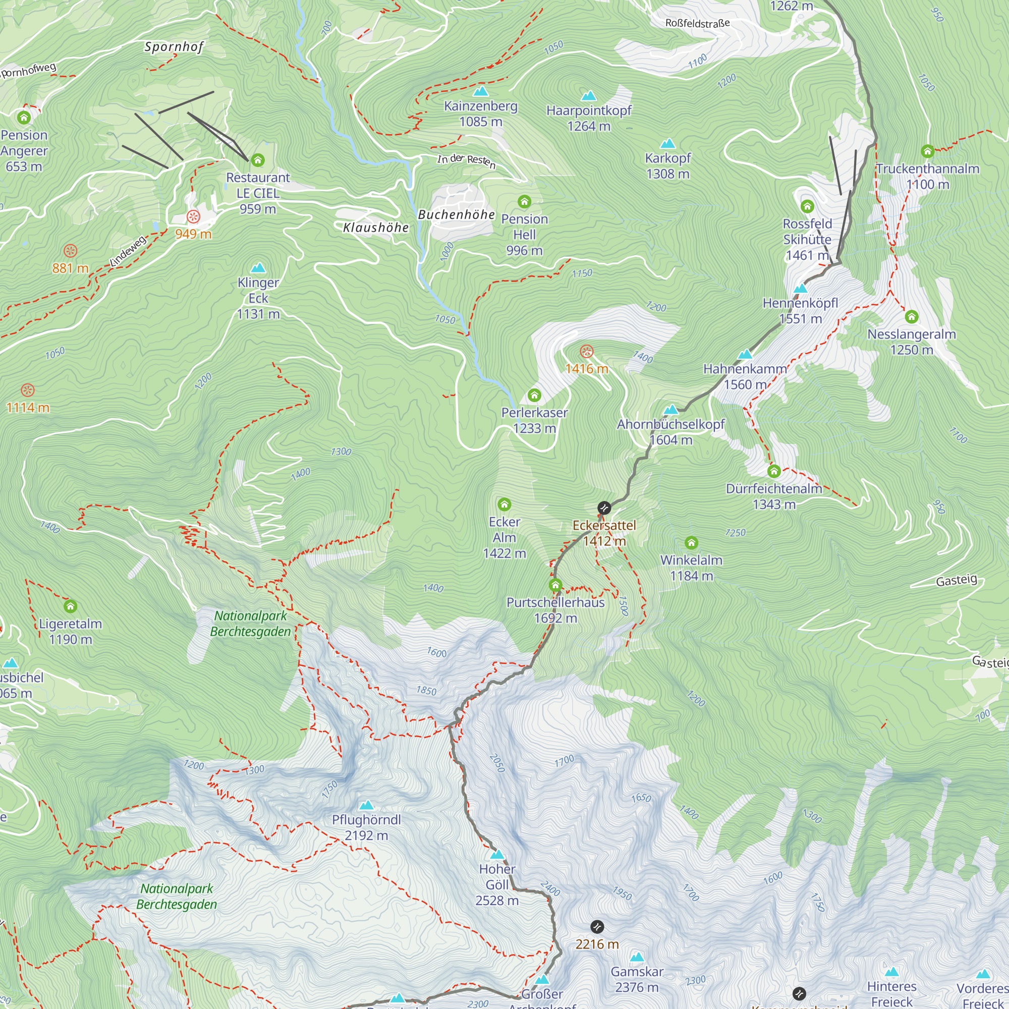 Ecker Alm map