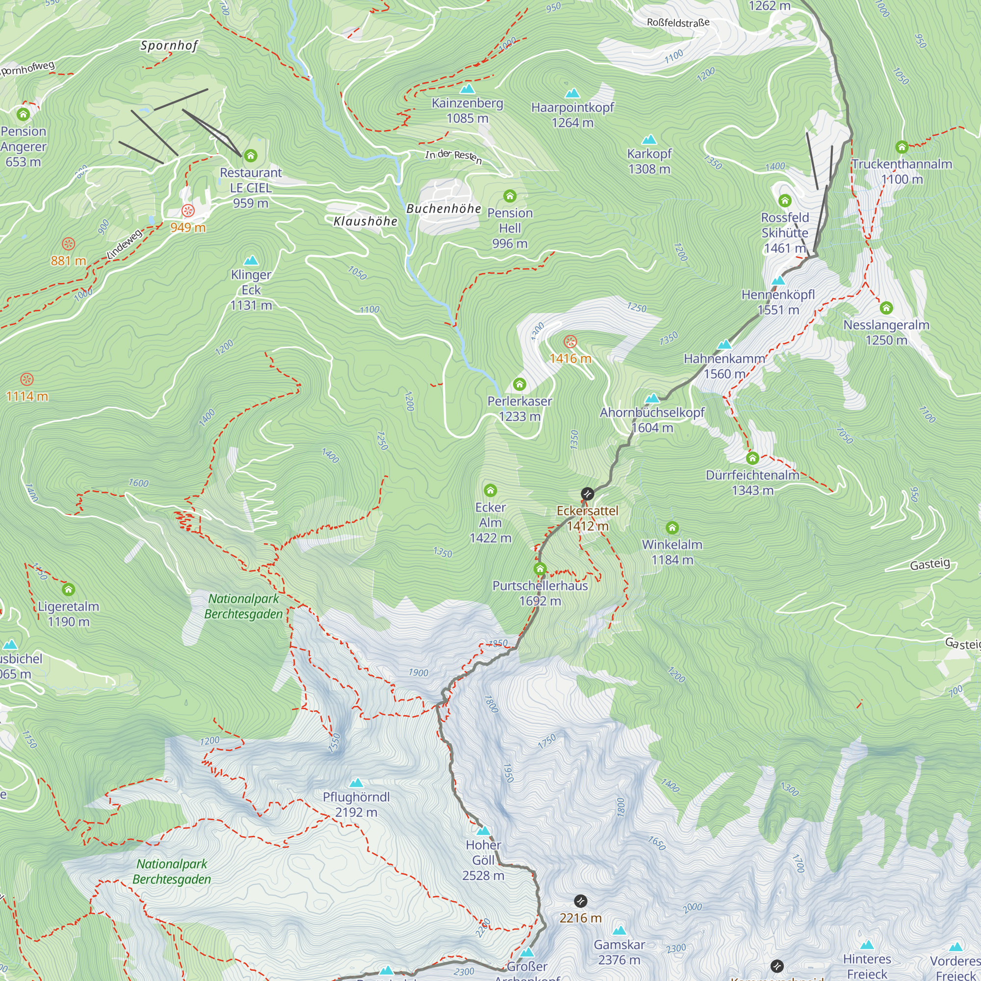 Ecker Alm map