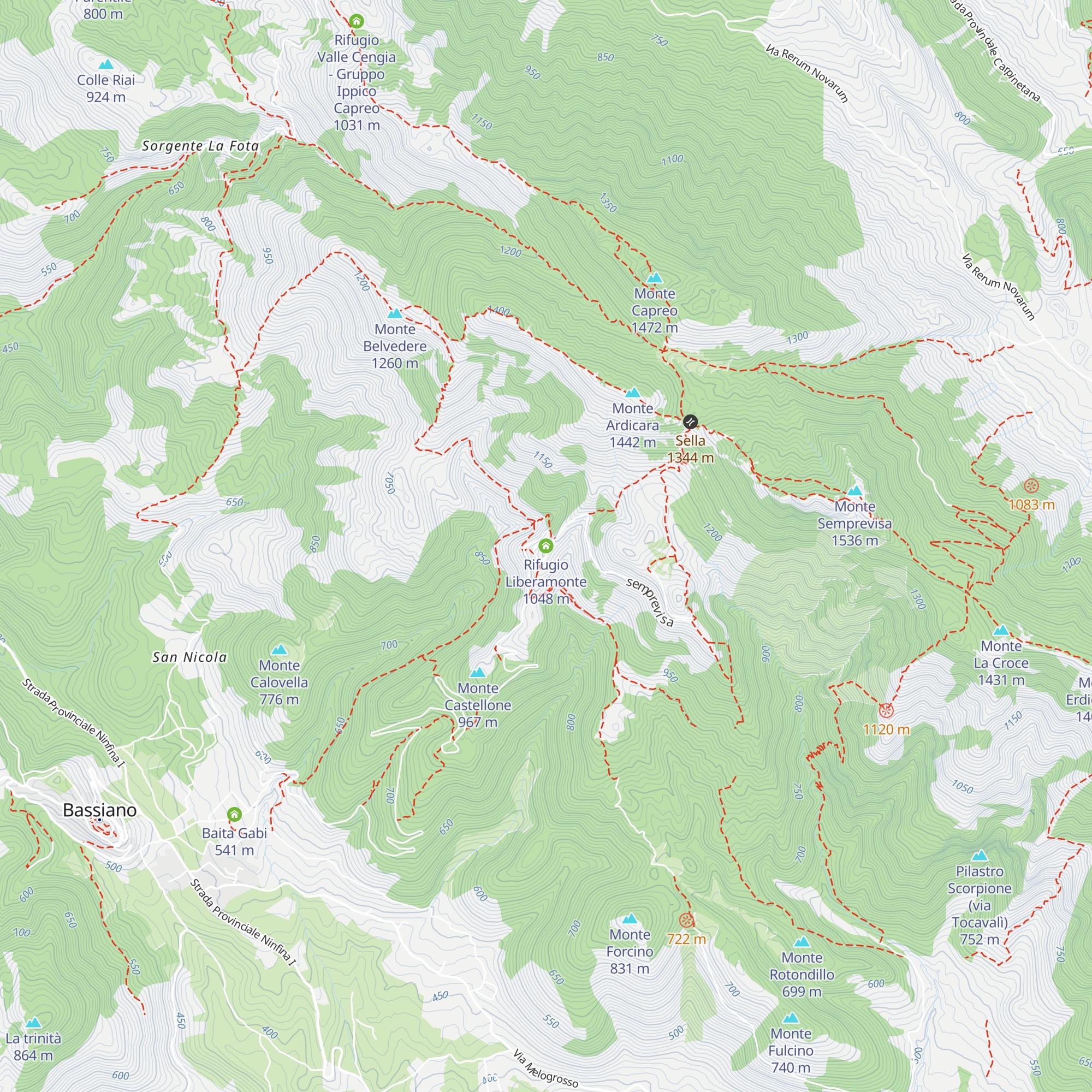 Rifugio Liberamonte map