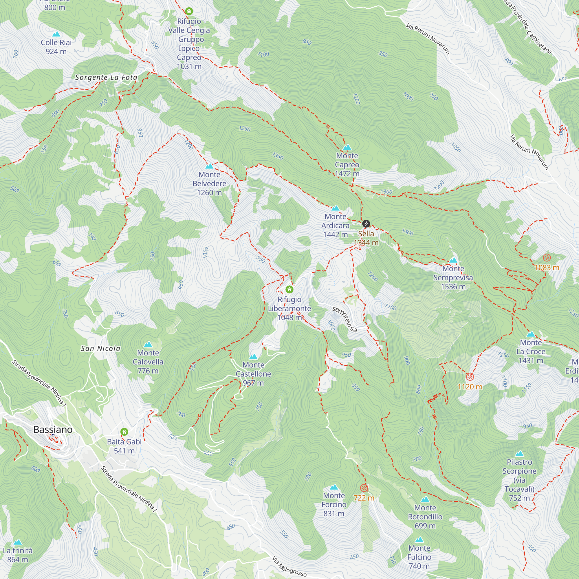 Rifugio Liberamonte map