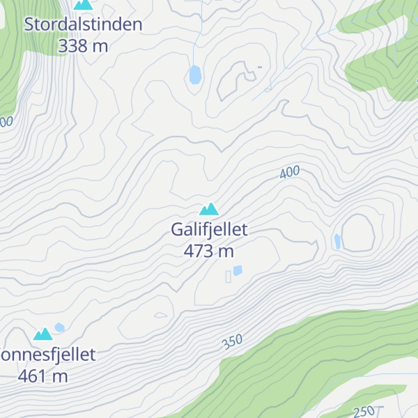 Map of Galifjellet