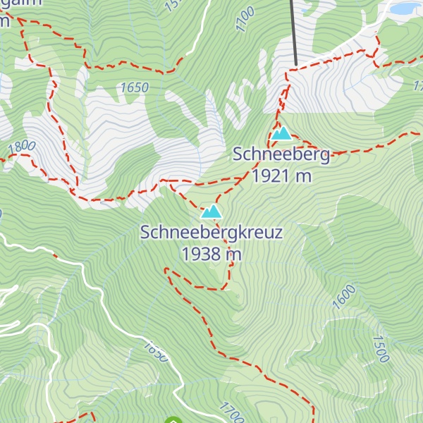 Map of Schneebergkreuz