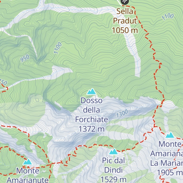 Map of Dosso della Forchiate