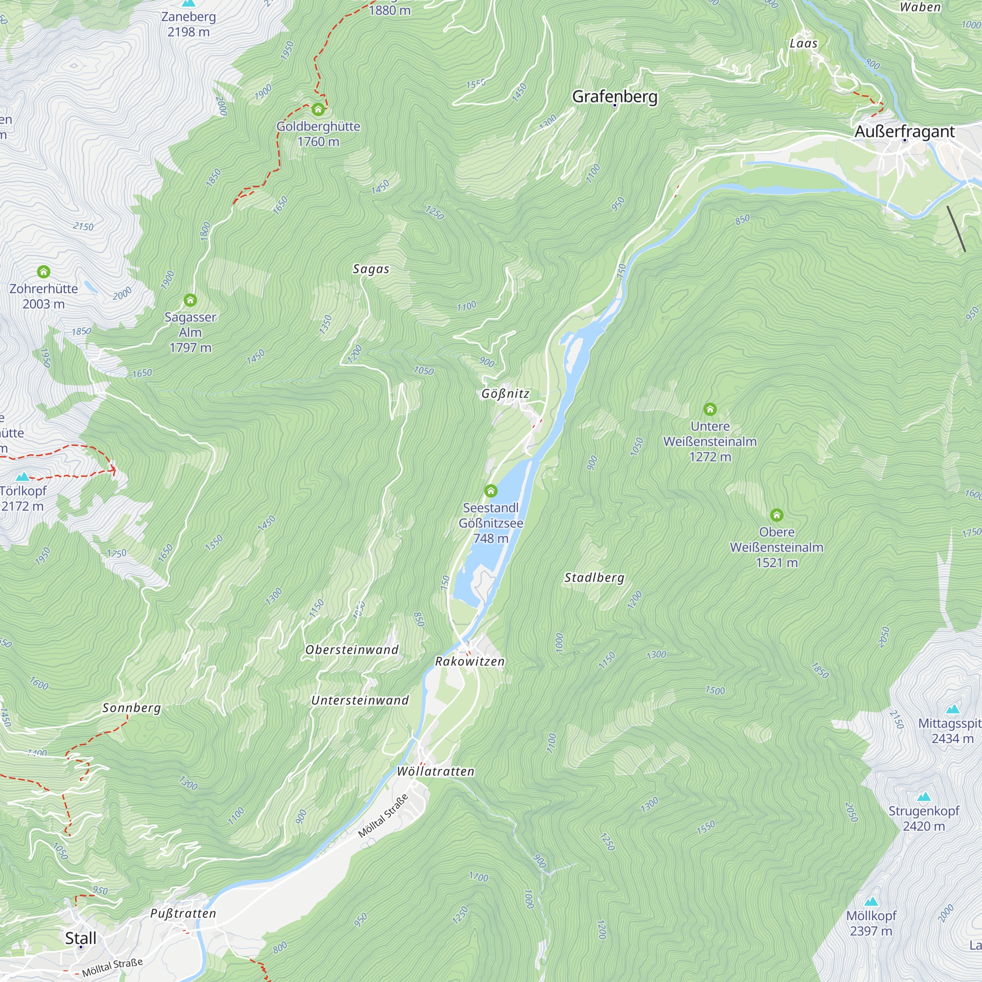 Seestandl Gößnitzsee map