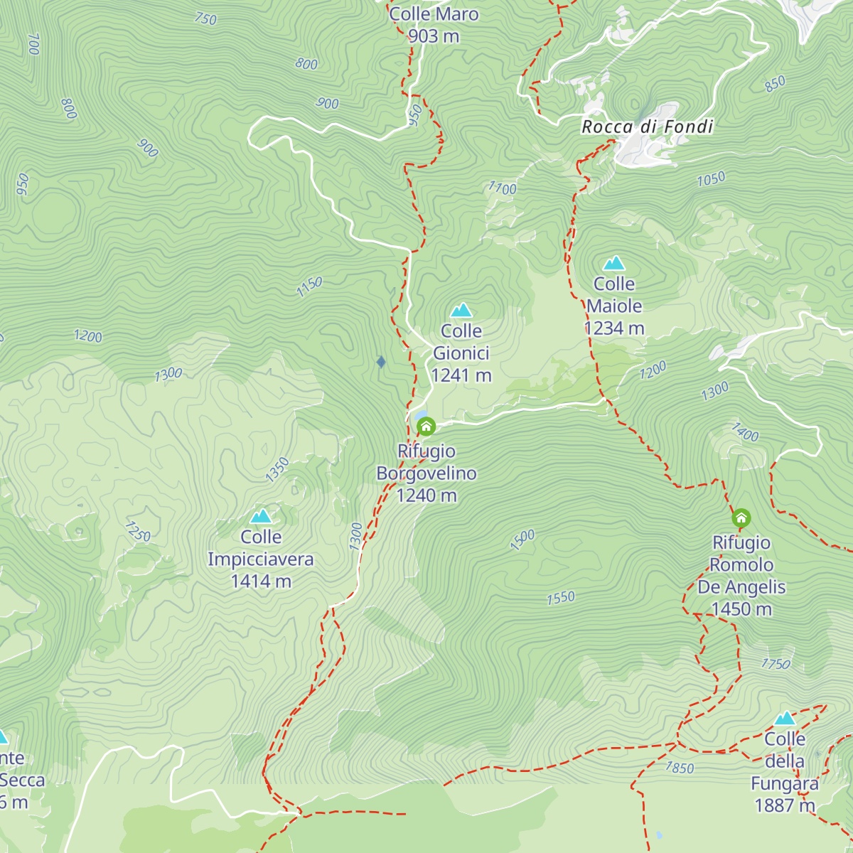 Rifugio Borgovelino map
