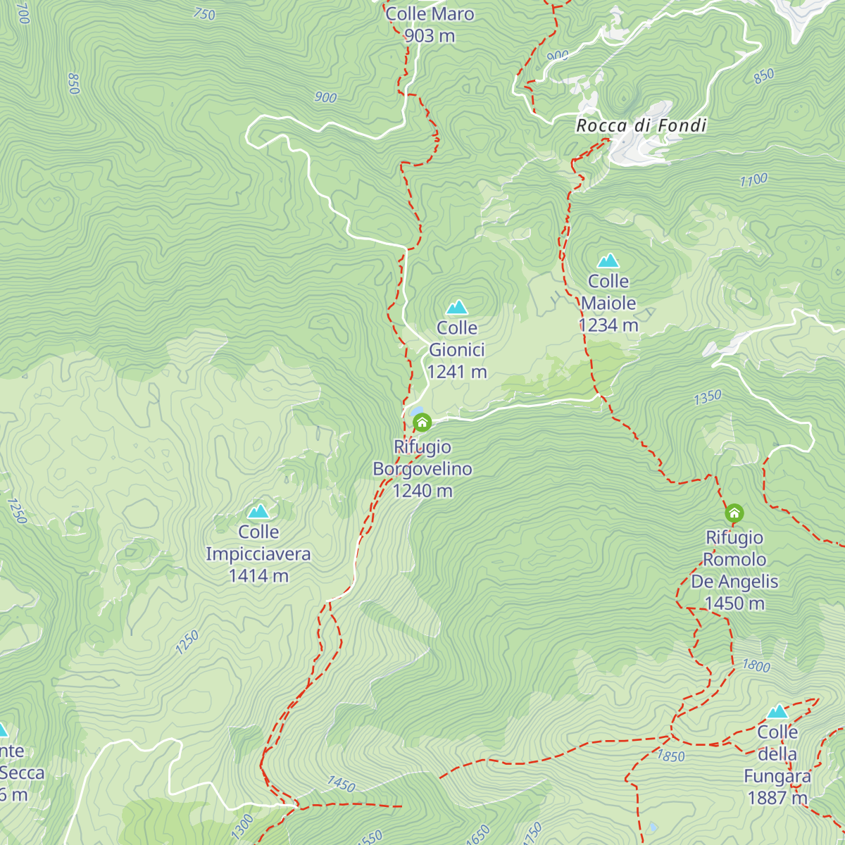 Rifugio Borgovelino map
