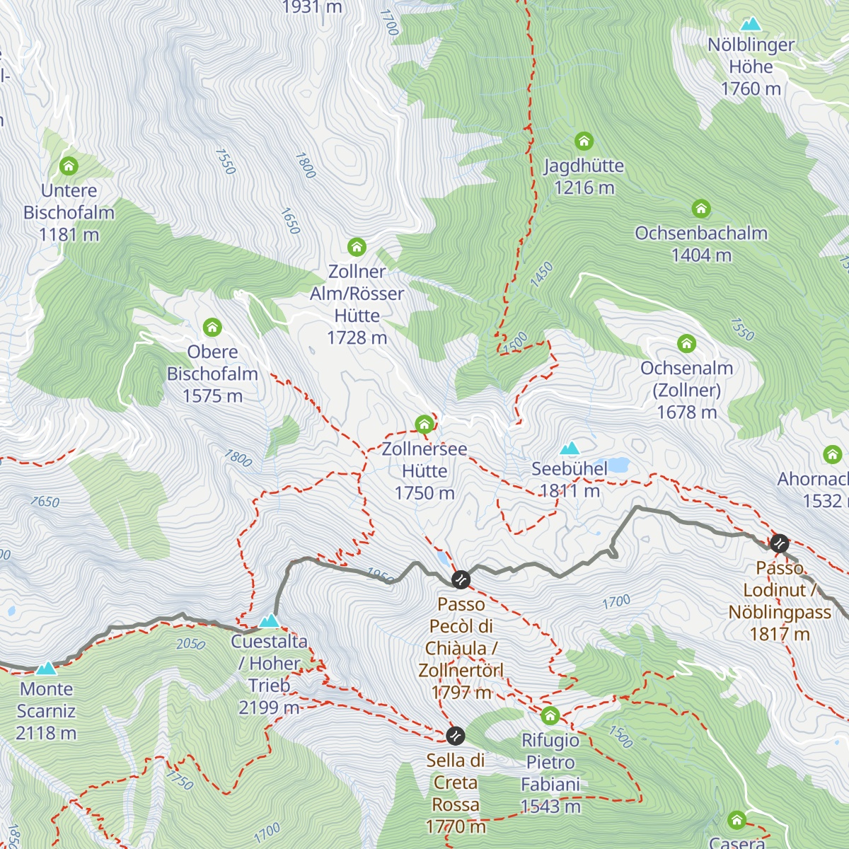 Zollnersee Hütte map