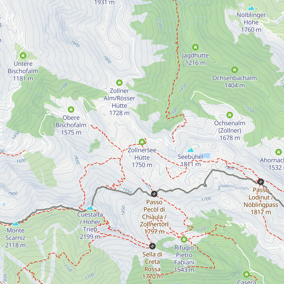 Zollnersee Hütte map