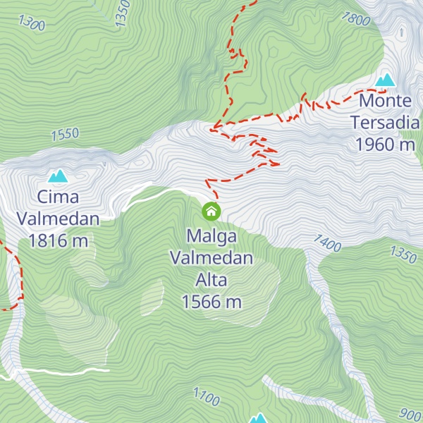 Map of Malga Valmedan Alta
