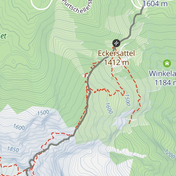 Map of Purtschellerhaus