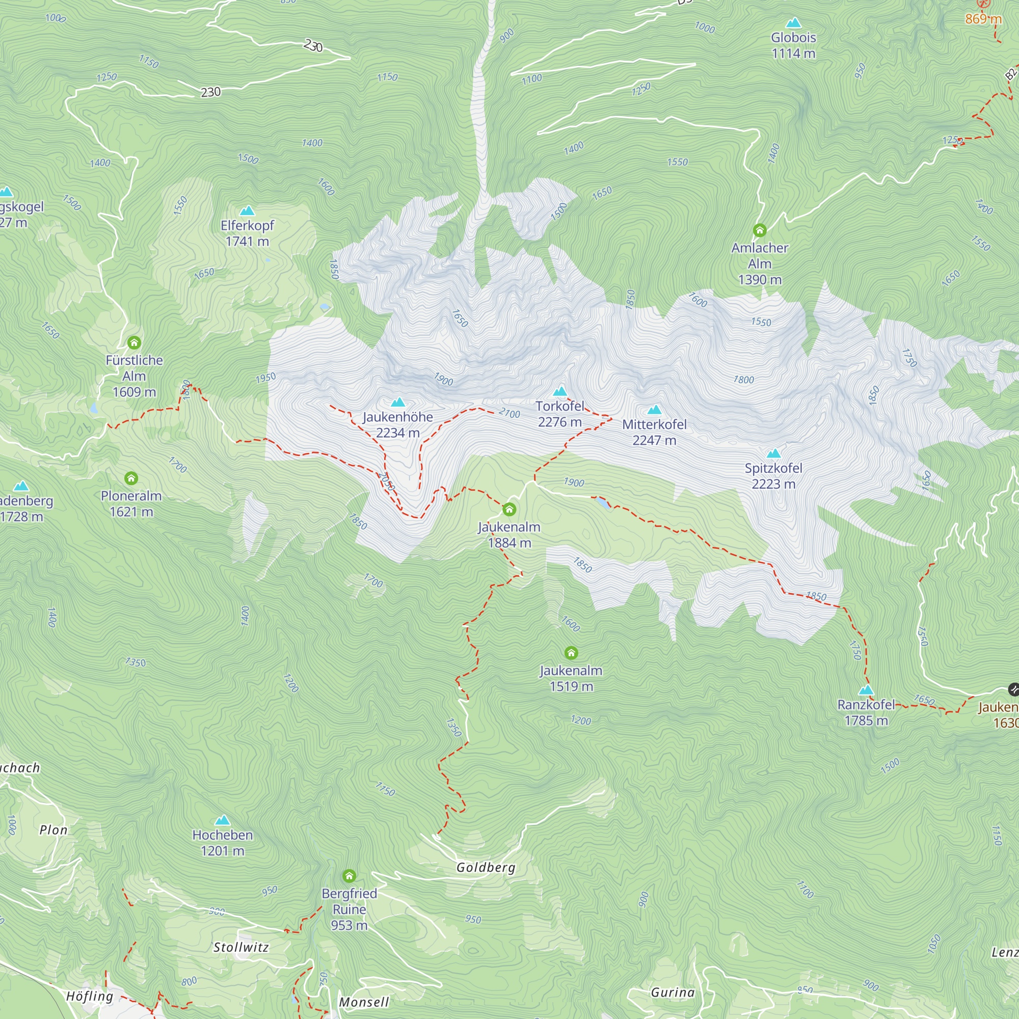 Jaukenalm map