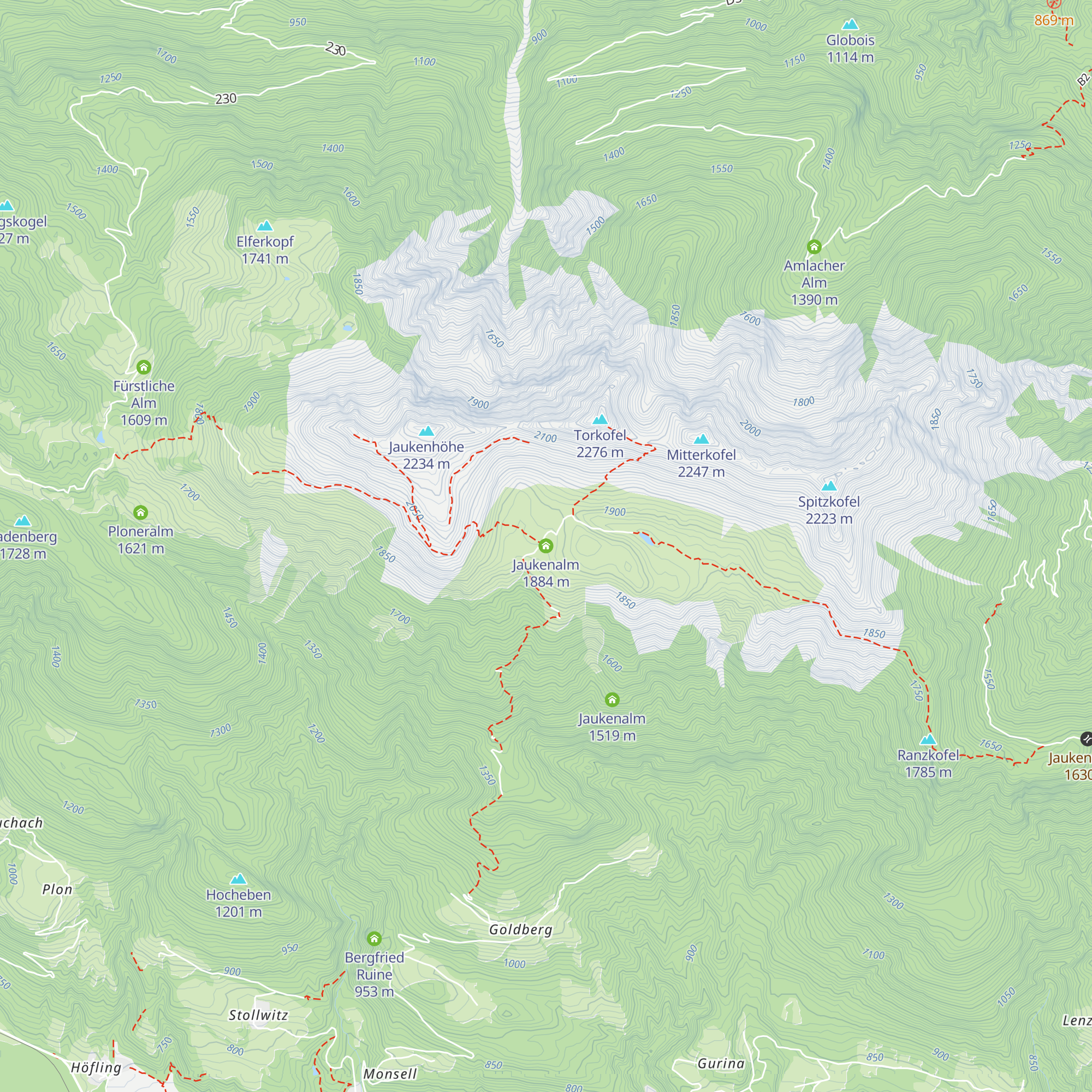 Jaukenalm map