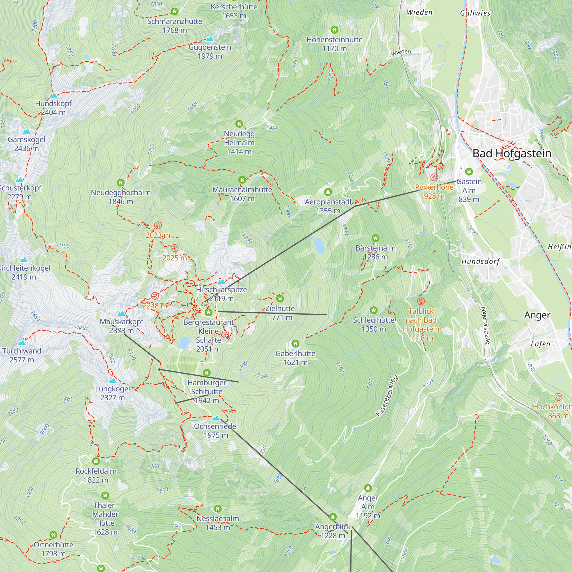 Haitzingalm map