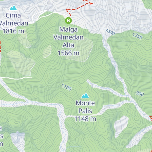 Map of Malga Albareit di sotto