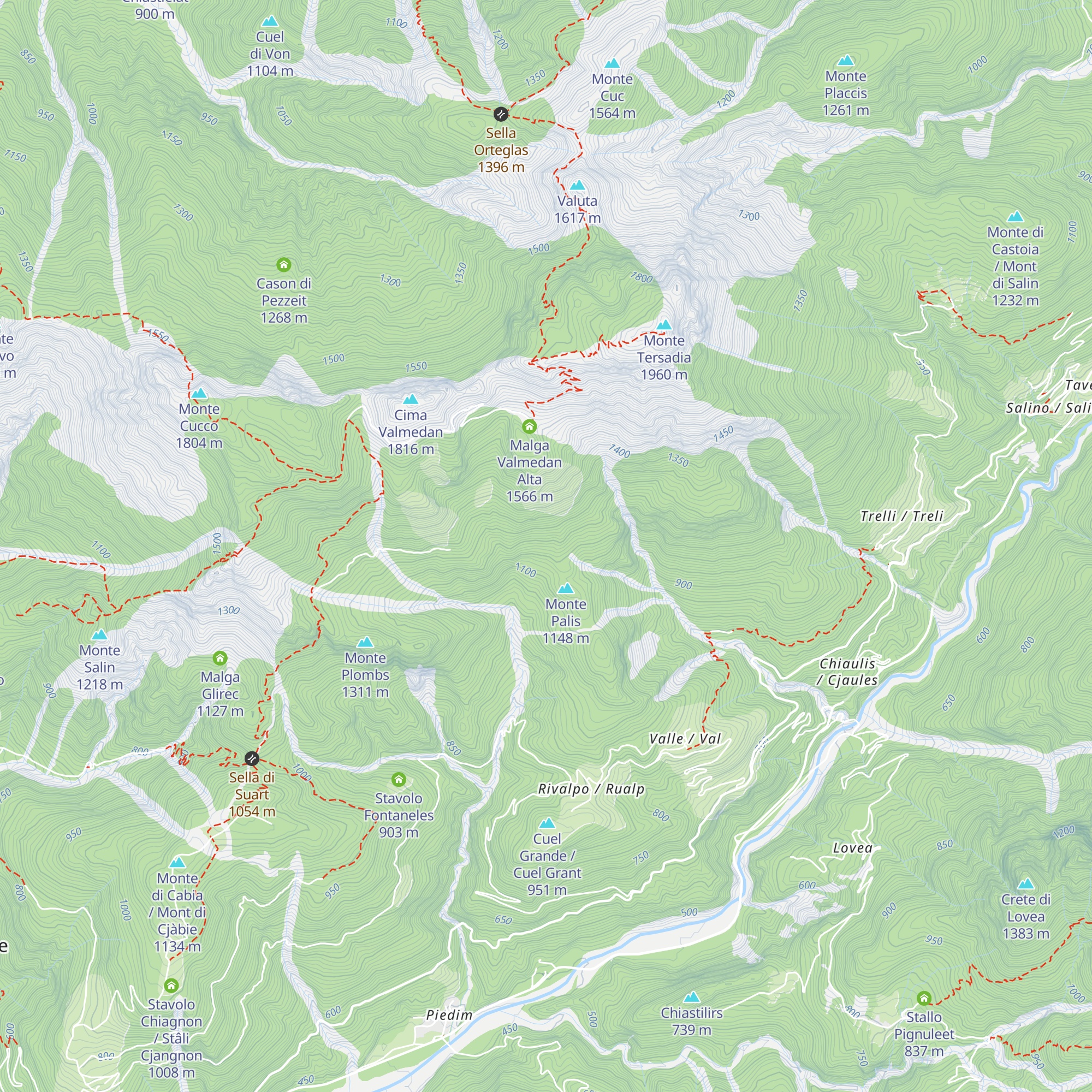 Malga Albareit di sotto map