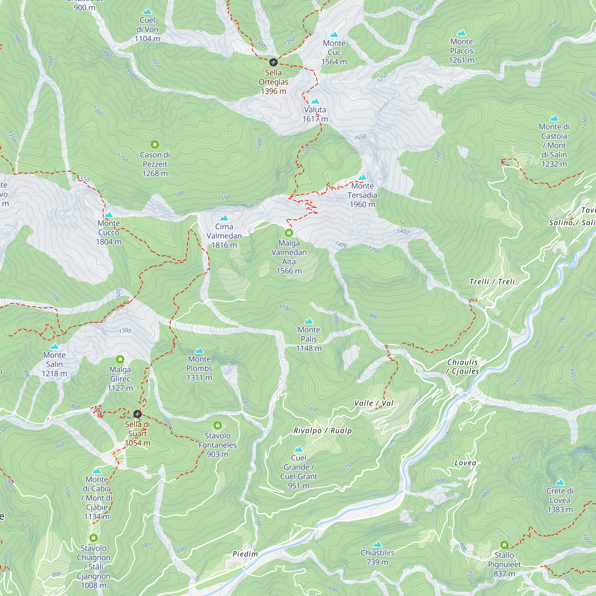Malga Albareit di sotto map