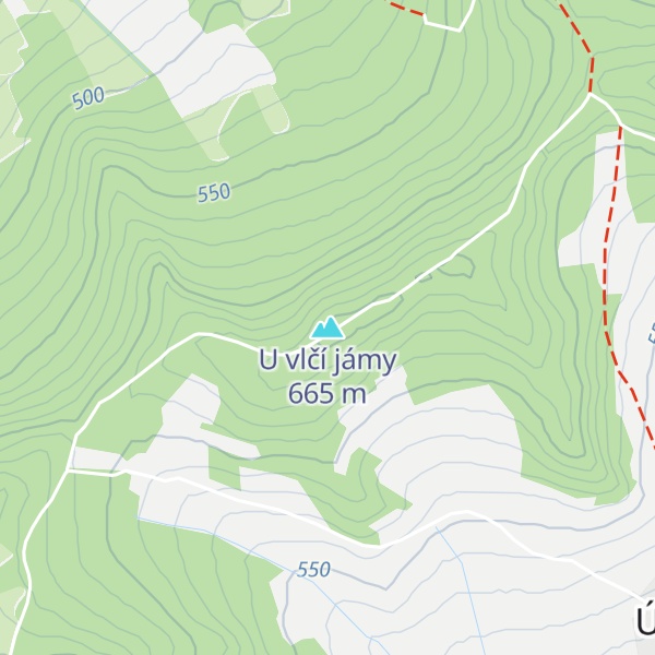 Map of U vlčí jámy