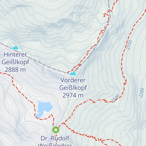 Map of Vorderer Geißlkopf