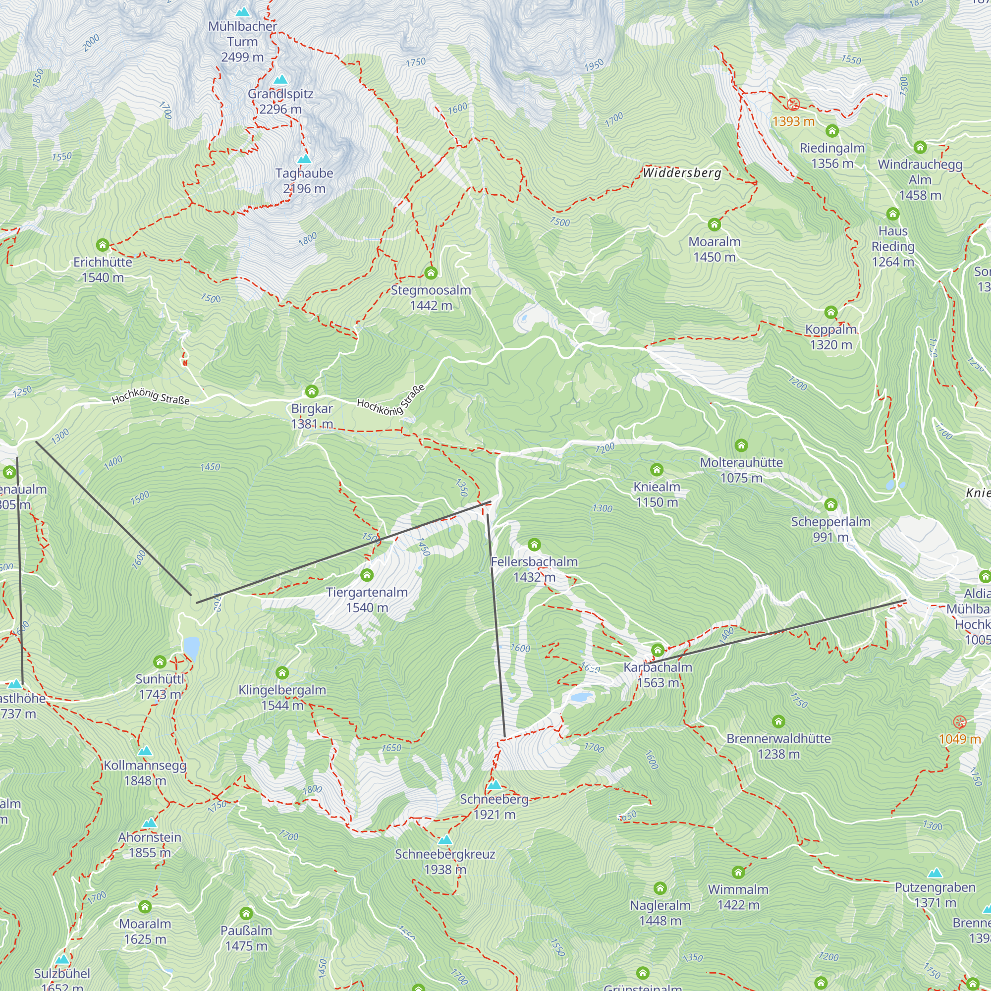 Zapferlalm map