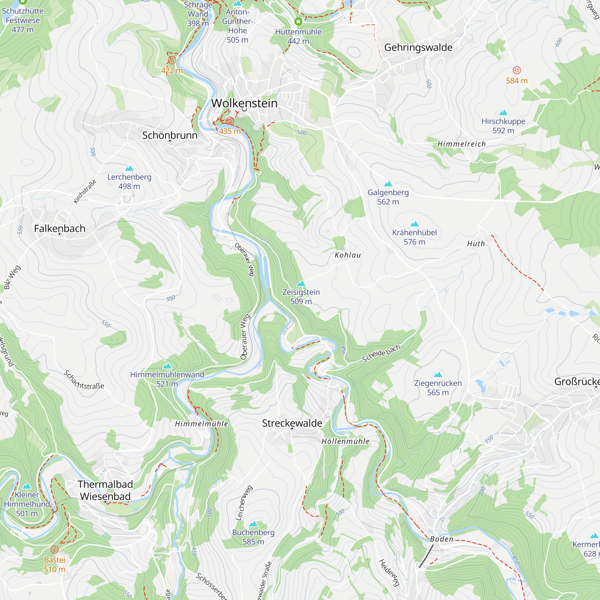 Schutzhütte Zeisigstein map
