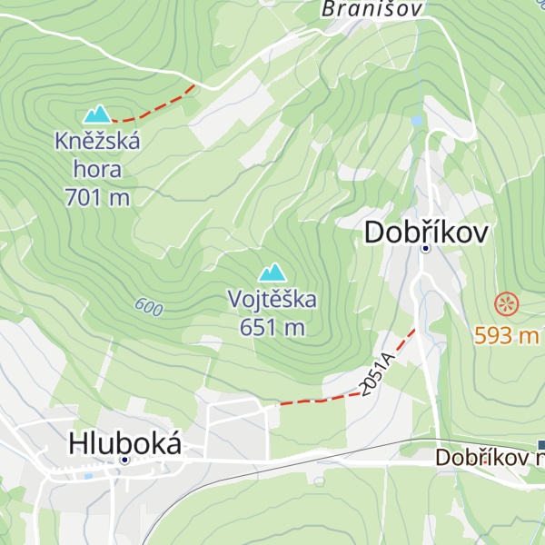 Map of Vojtěška
