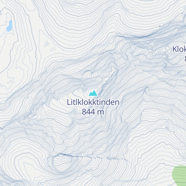 Map of Litlklokktinden