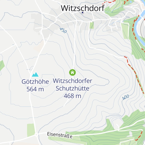 Map of Witzschdorfer Schutzhütte