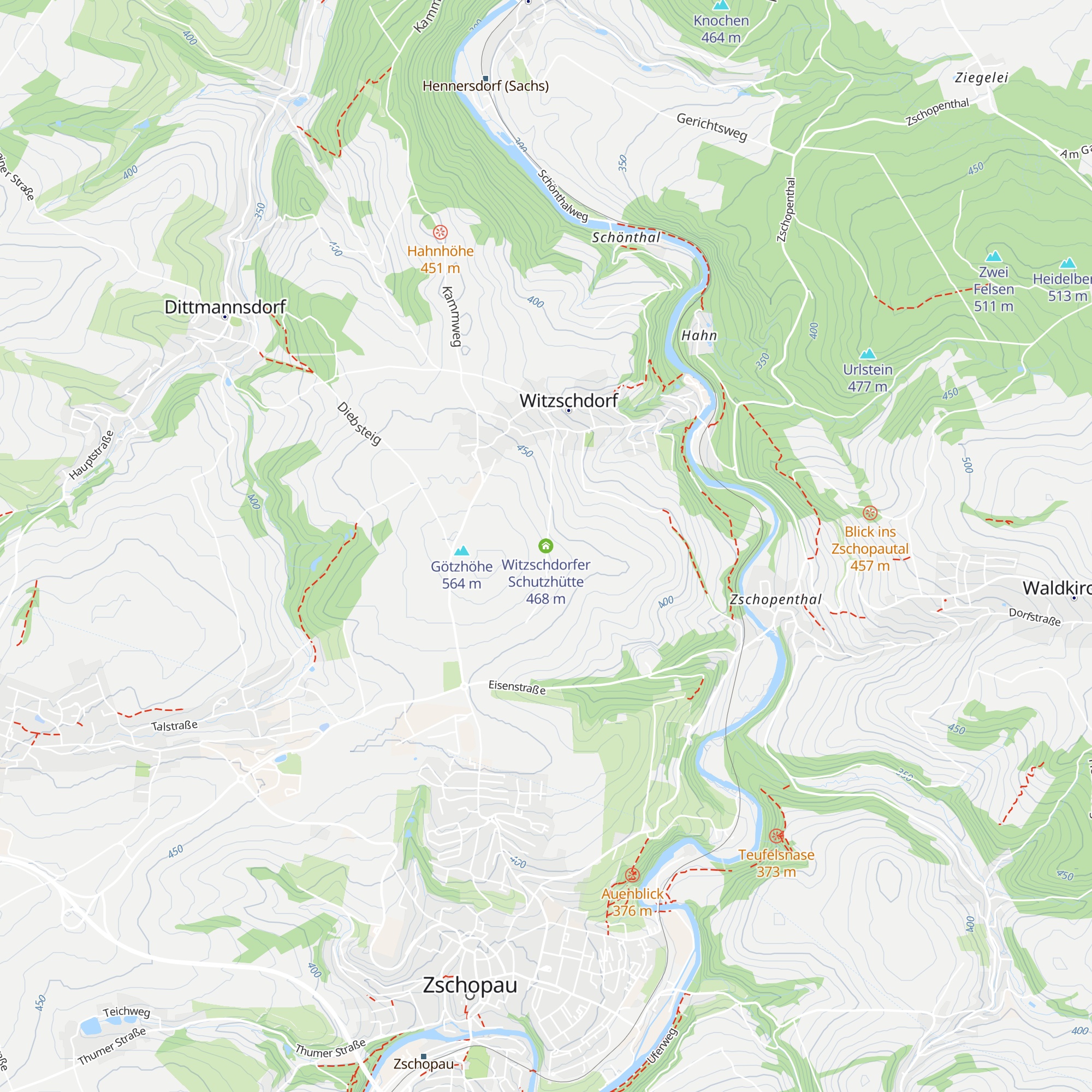 Witzschdorfer Schutzhütte map