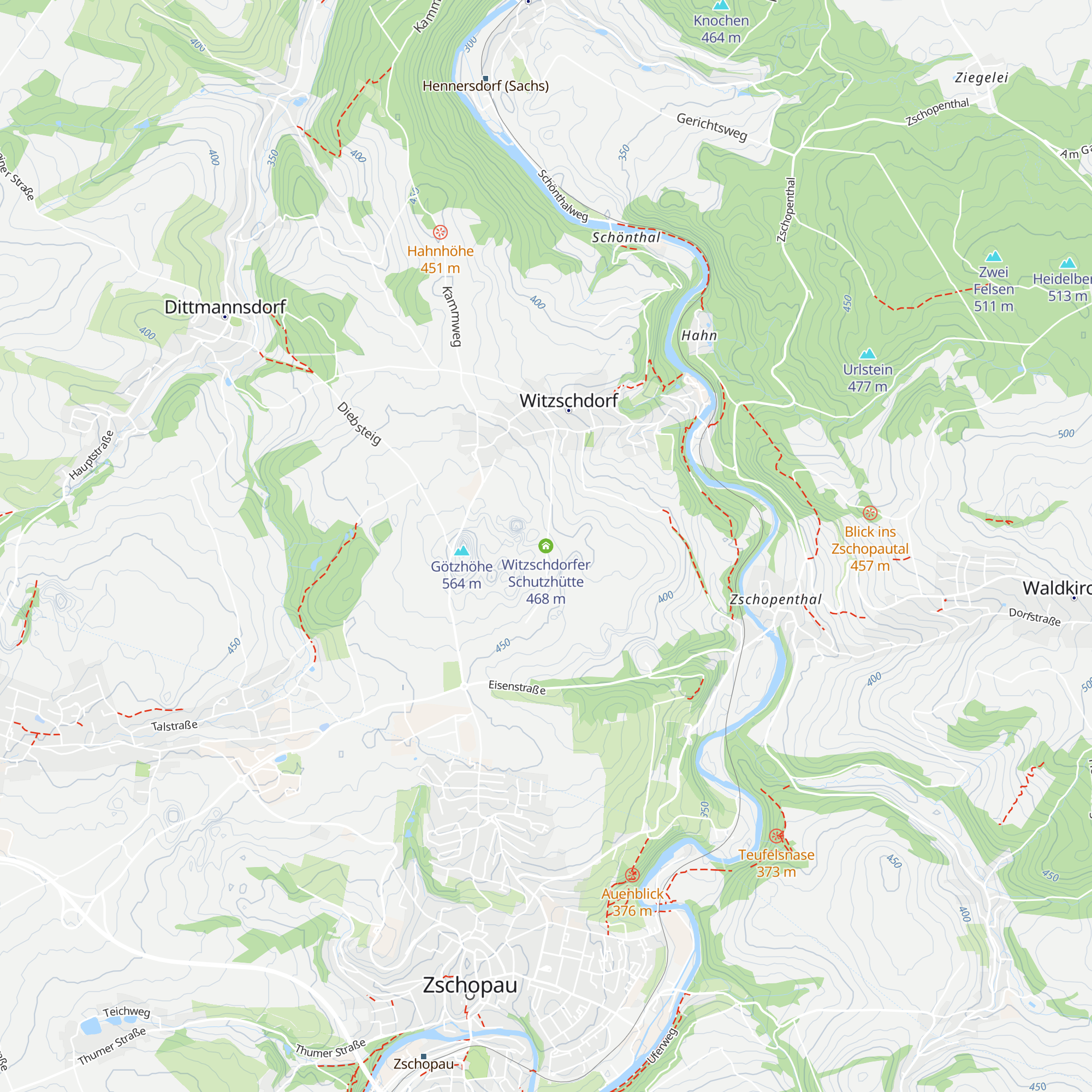 Witzschdorfer Schutzhütte map