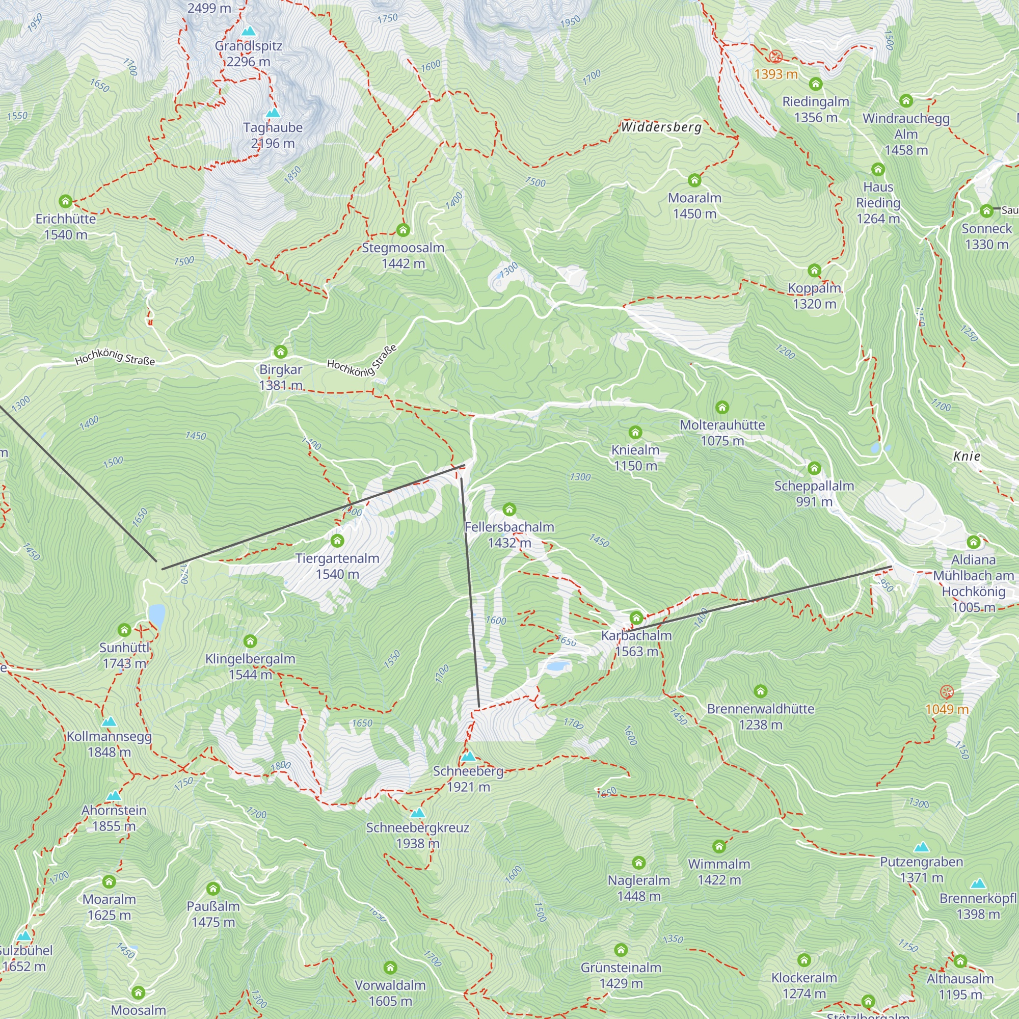 Fellersbachalm map