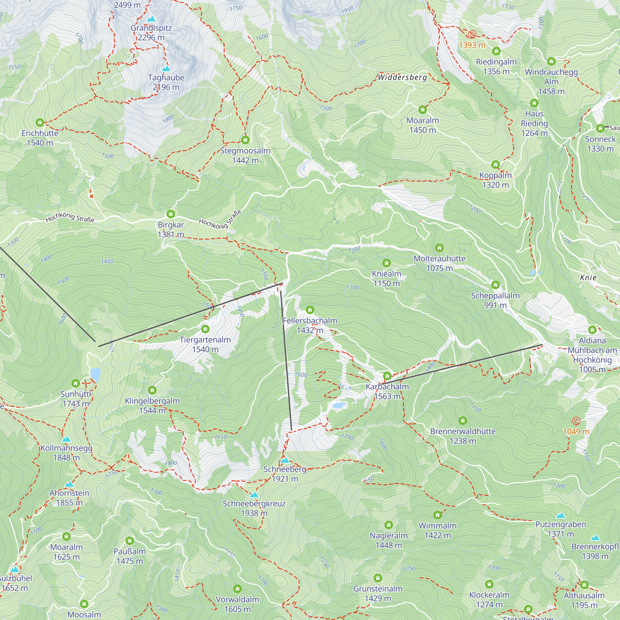 Fellersbachalm map