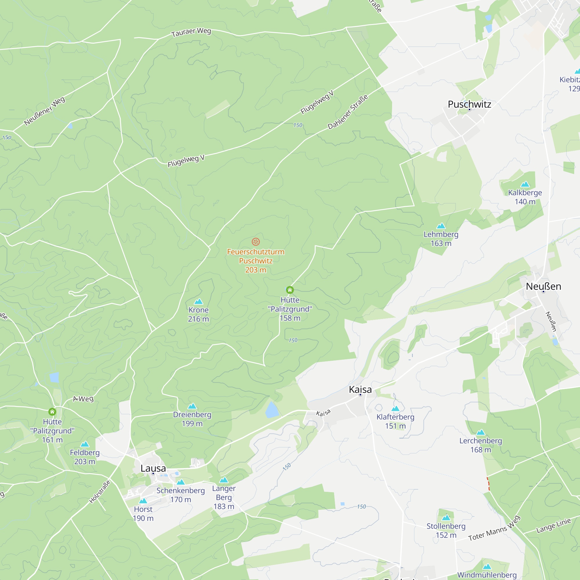 Hütte "Palitzgrund" map