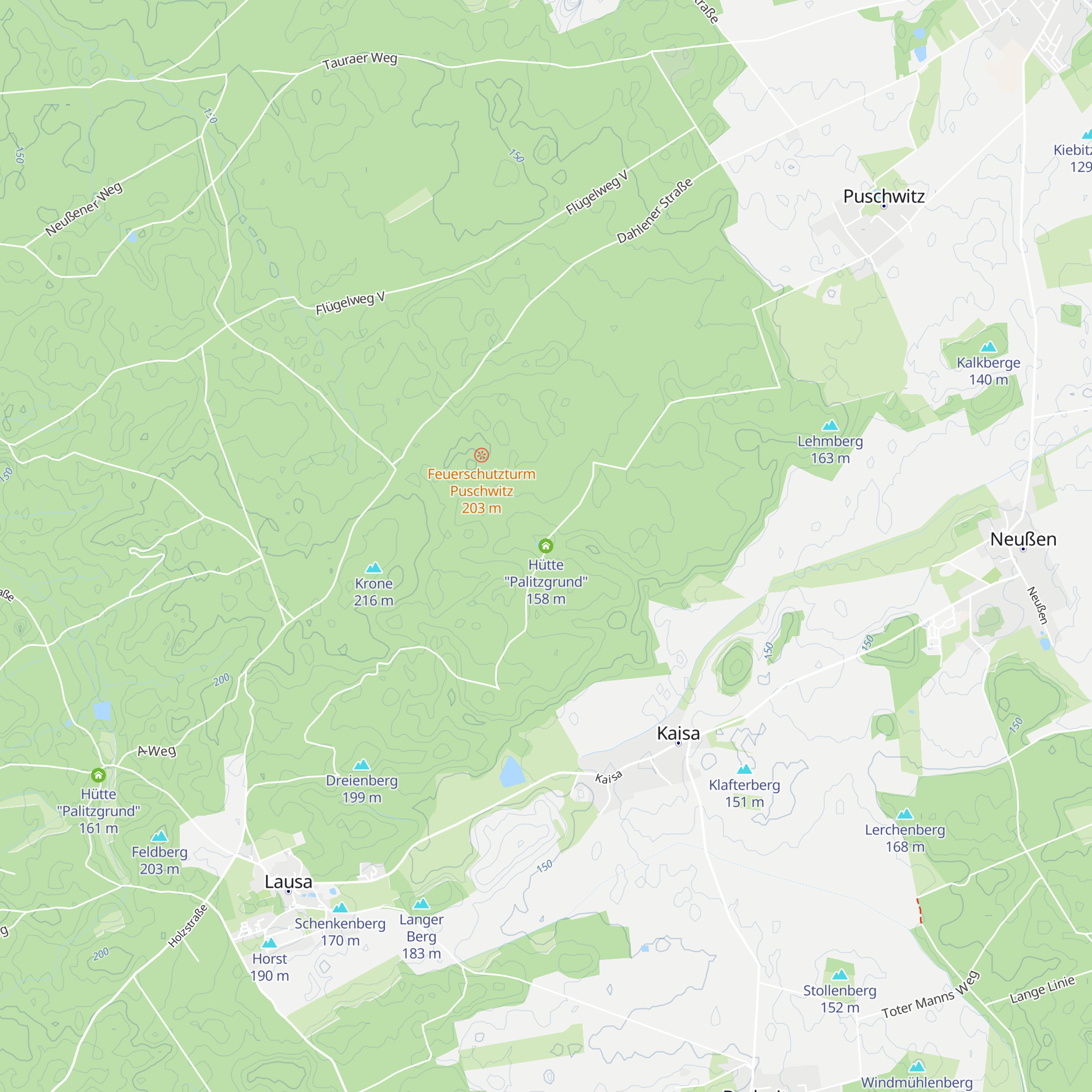 Hütte "Palitzgrund" map