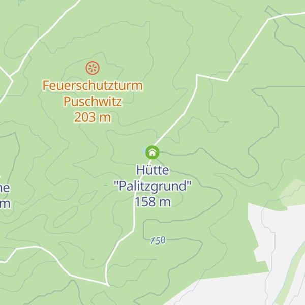 Map of Hütte "Palitzgrund"