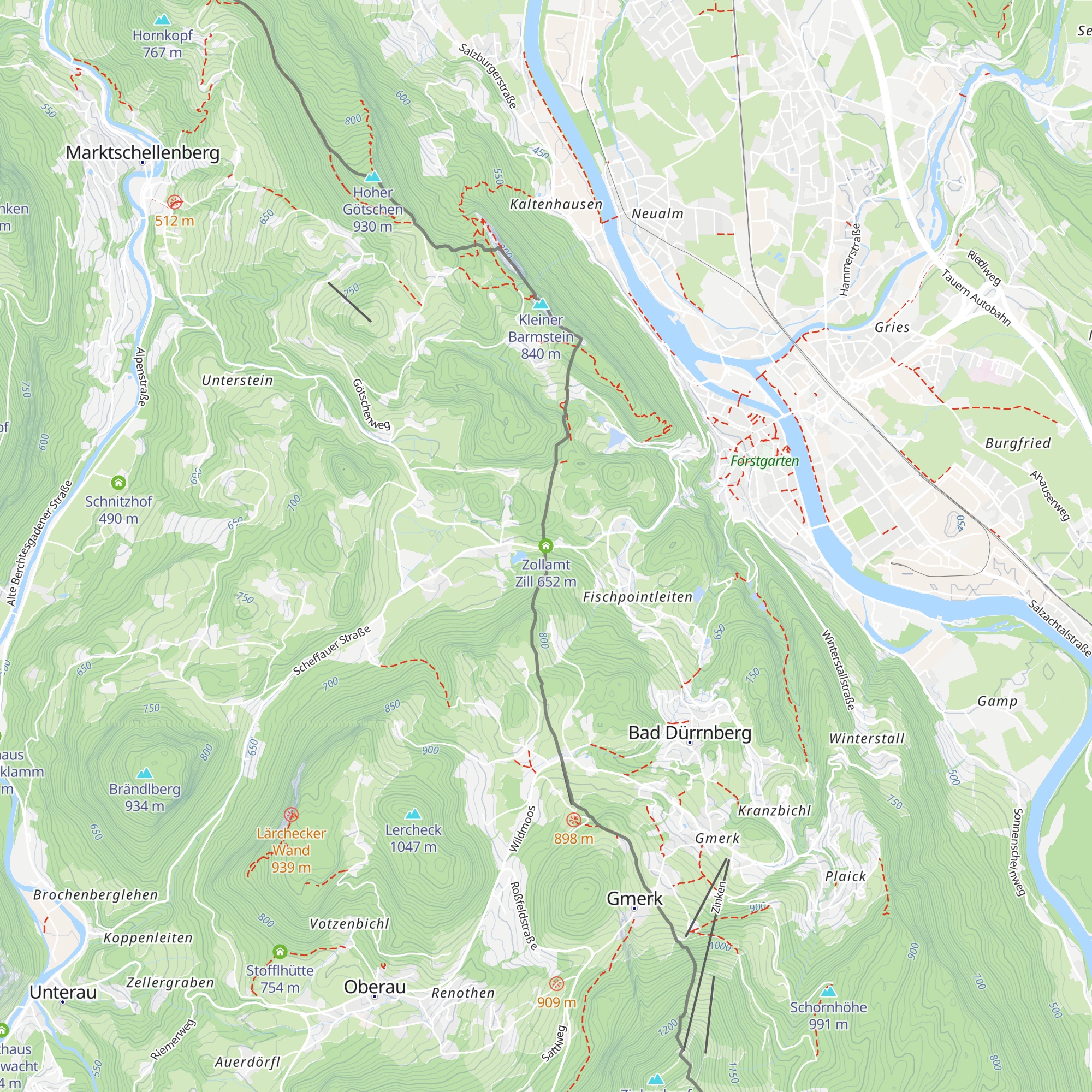 Zollamt Zill map