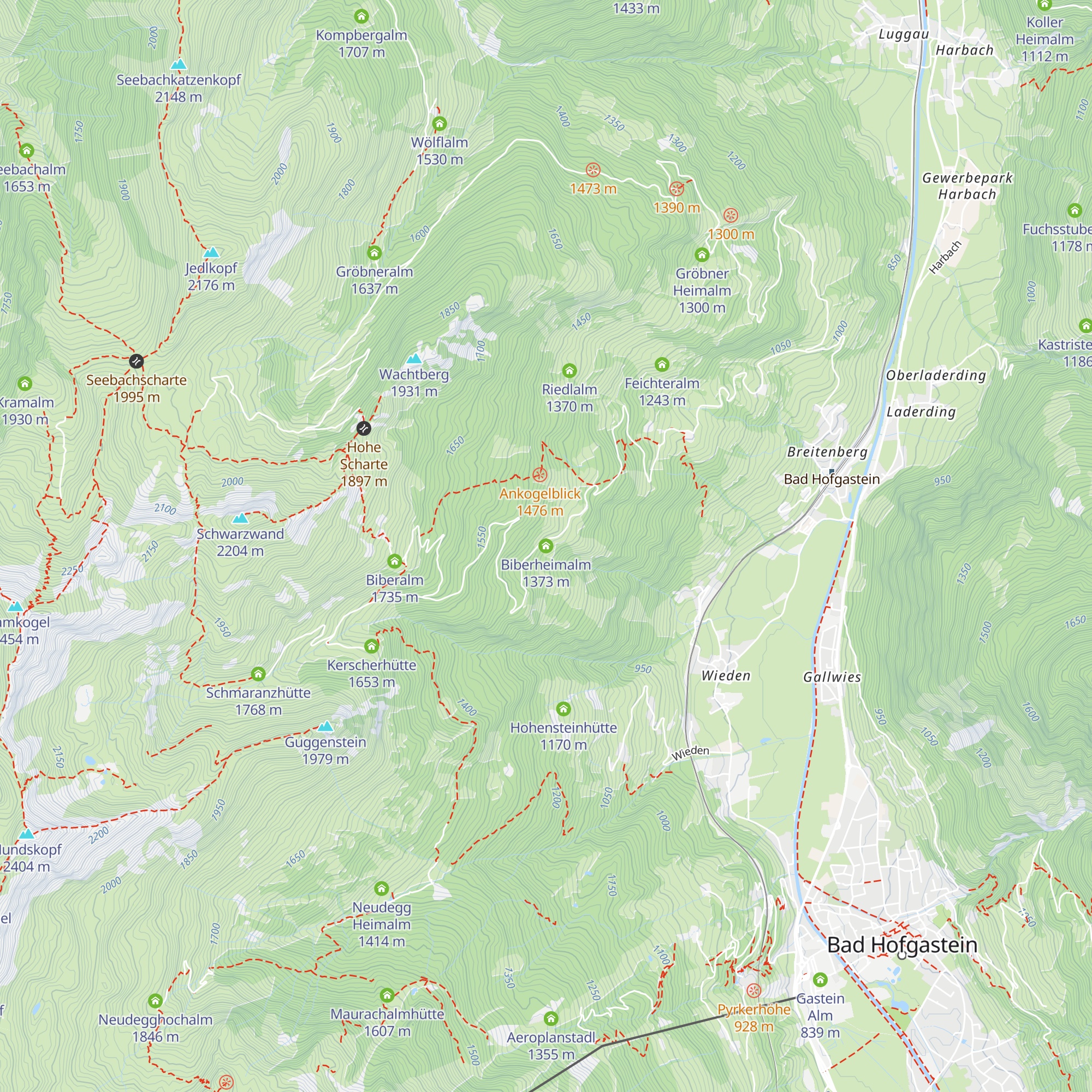 Biberheimalm map